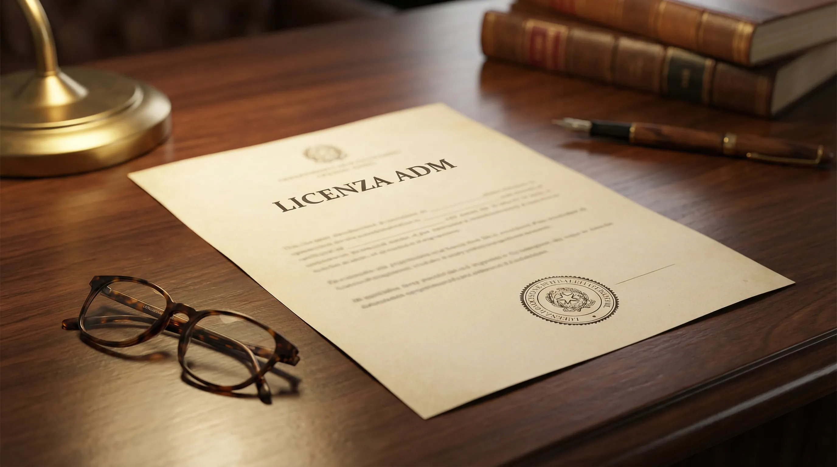Logo della licenza ADM su un documento ufficiale per la scelta del bookmaker in Italia