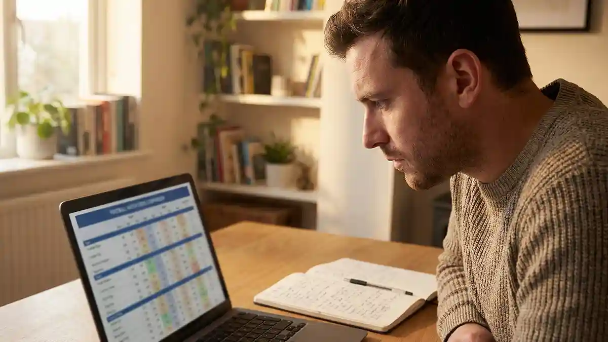 Analisi delle value bet nel calcio con confronto quote su laptop